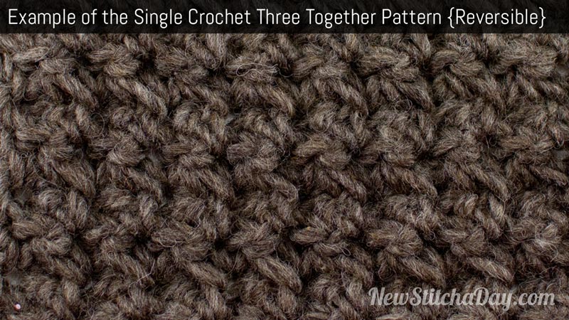 Example of the Single Crochet 3 Together Pattern