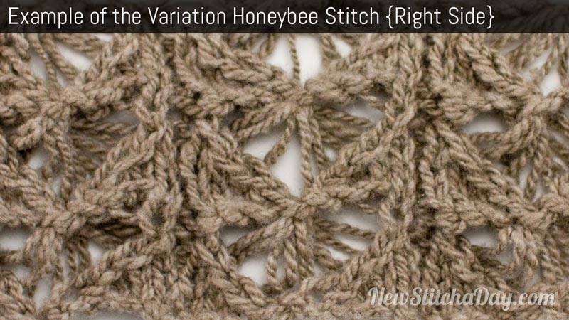 Example of the Variation Honey Bee Stitch Right Side