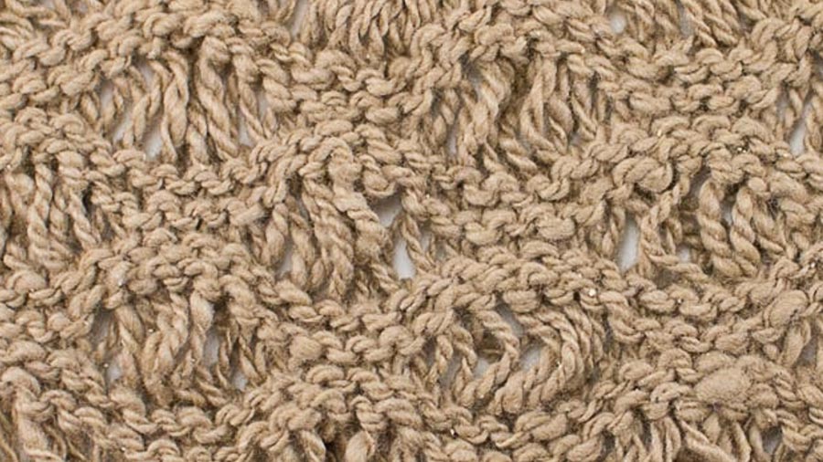 Example of the Sea Foam knitting stitch pattern