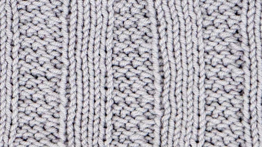 6 Stitch Spiral Cable Knitting Pattern (Wrong Side)