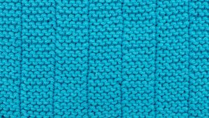 Wide Garter Rib Stitch Knitting Pattern (Reversible)