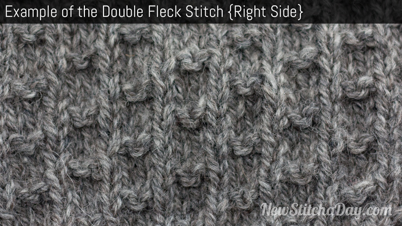 Example of the Double Fleck Stitch Right Side