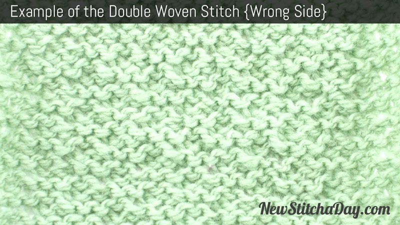 Example of the Double Woven Stitch Wrong Side