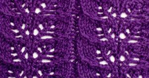 Example of the Twin Leaf Lace stitch knitting pattern