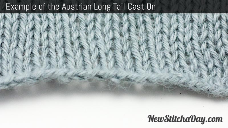 Example of the Austrian Long Tail Cast On
