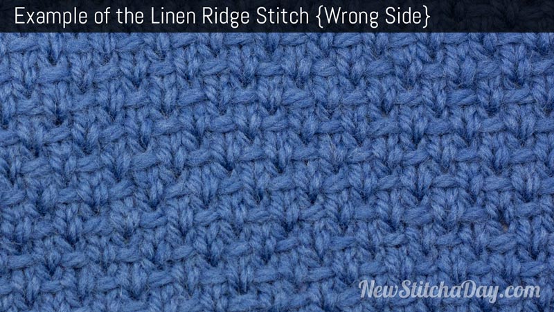 Example of the Linen Stitch. (Wrong Side)