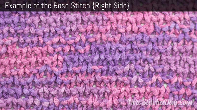 Example of the Rose Stitch. (Right Side)