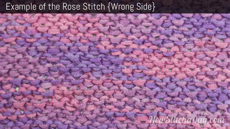 Example of the Rose Stitch. (Wrong Side)