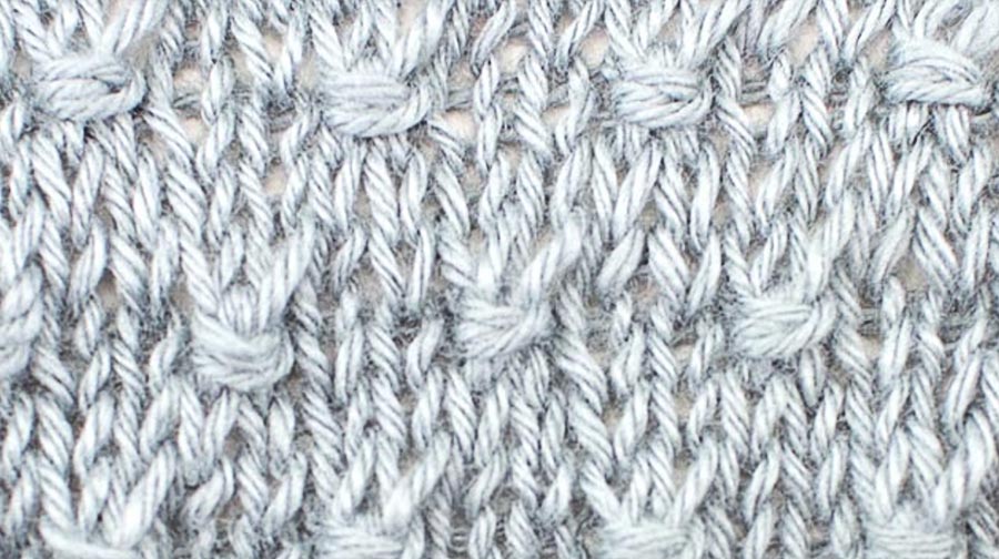 Estonian Button Knitting Stitch by Knitiversity