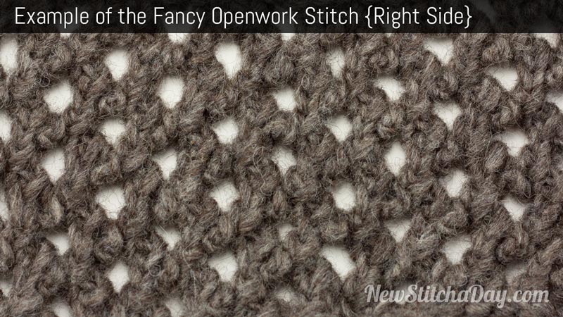 Example of the Fancy Openwork Stitch. (Right Side)