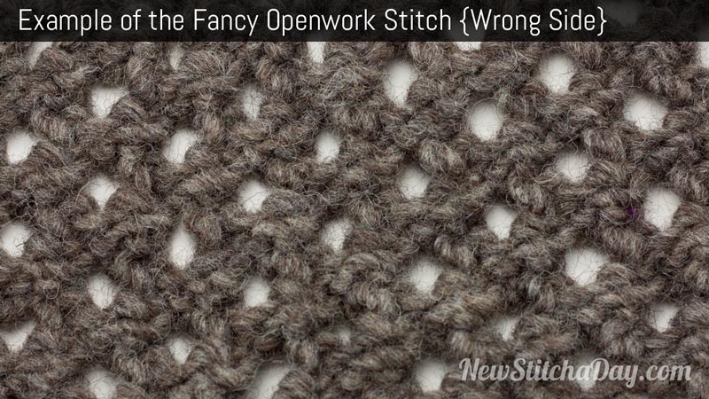 Example of the Fancy Openwork Stitch. (Wrong Side)