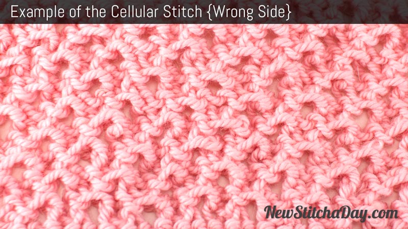 Example of the Cellular Stitch. (Wrong Side)