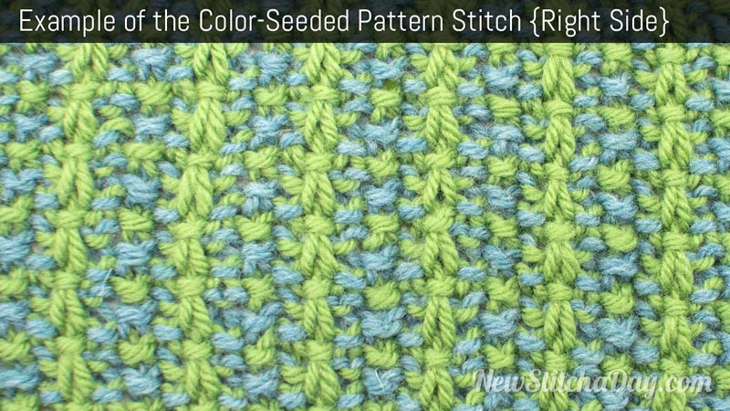 Example of the Color-Seeded Pattern Stitch. (Right Side)