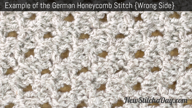Example of the German Honeycomb Stitch. (Wrong Side)
