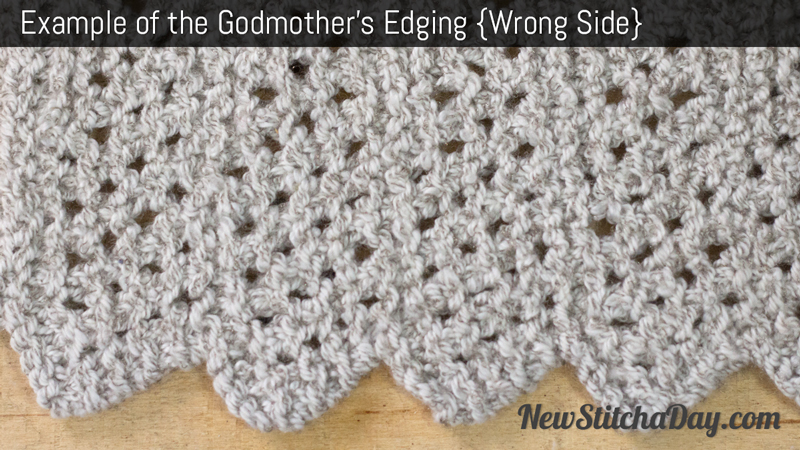 Example of the Godmothers Edging Stitch. (Wrong Side)