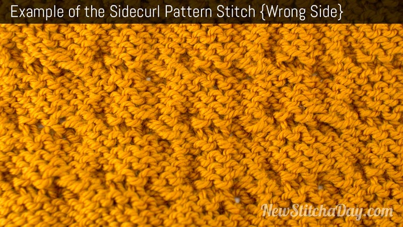 Example of the Sidecurl Pattern Stitch. (Wrong Side)