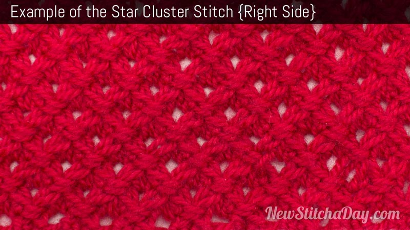 Example of the Star Cluster Stitch. (Right Side)