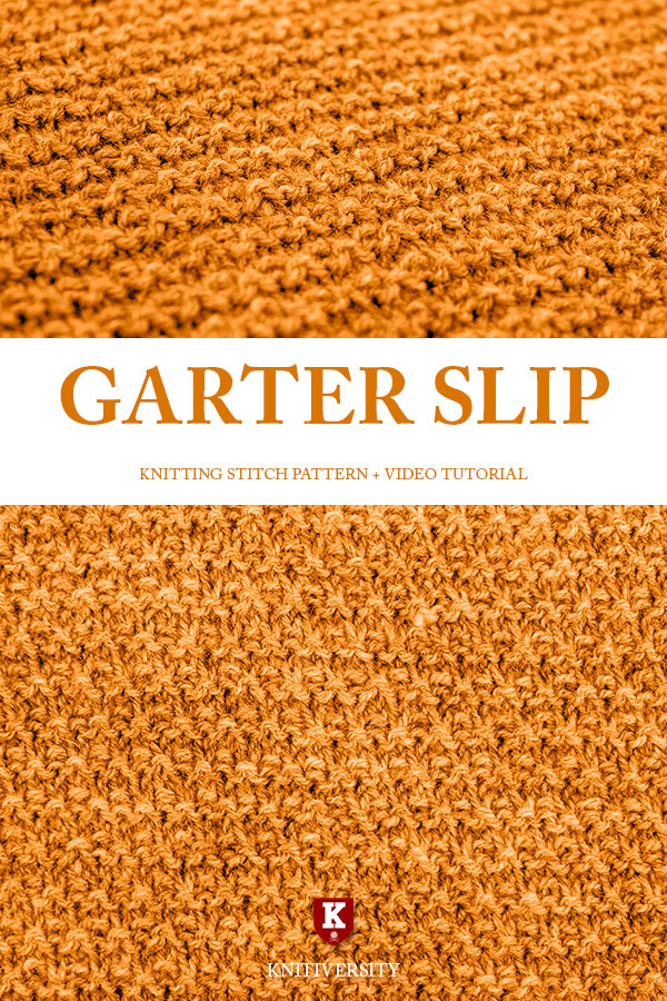Garter Slip Stitch Knitting Pattern Tutorial