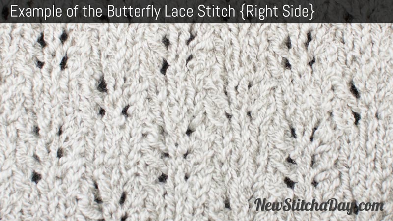 Example of the Butterfly Lace Stitch. (Right Side)
