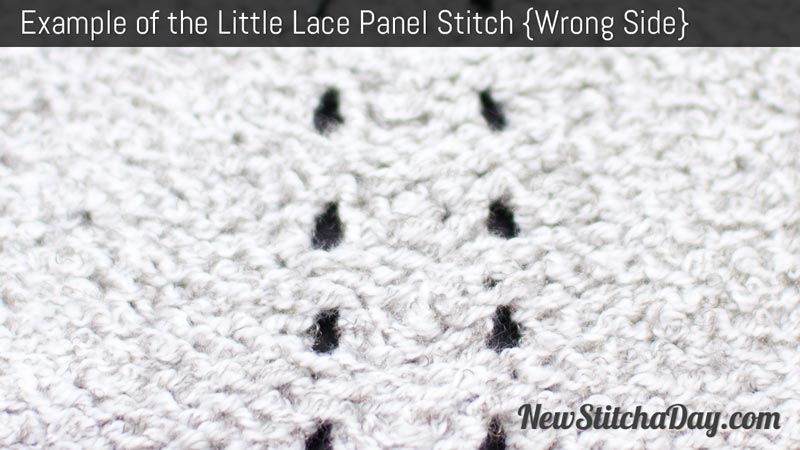 Example of the Little Lace Panel Stitch (Wrong Side )