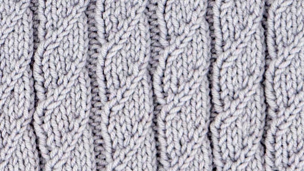 Pillar Spiral Cable Stitch Knitting Pattern (Right Side)