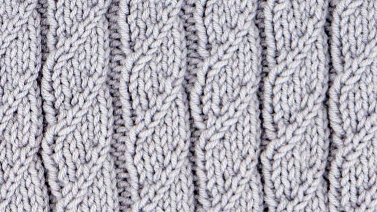 The Pillar Spiral Cable Stitch - Knitting Stitch Dictionary