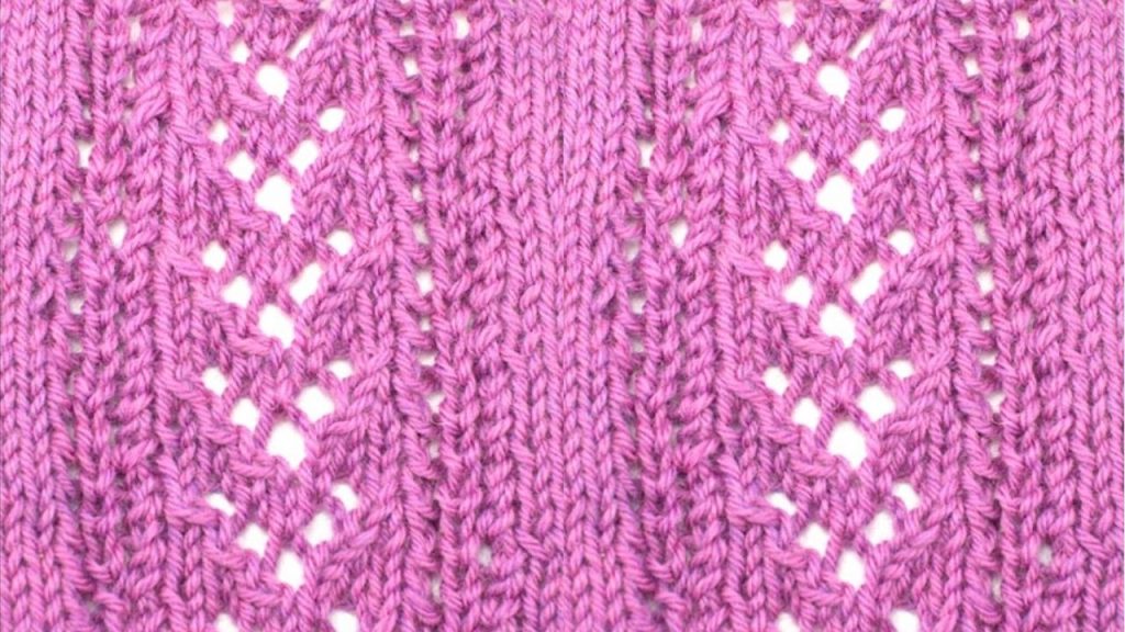 The Vandyke Lace Panel Knitting Stitch Pattern