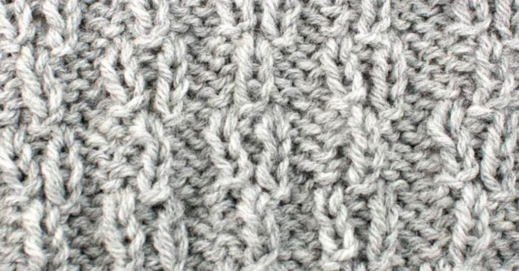 Example of the Mosaic Knitting Stitch Pattern