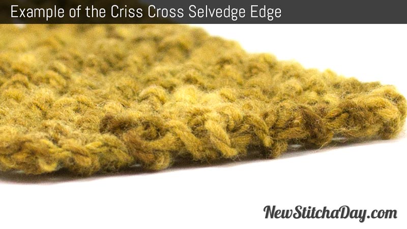 Example of the Criss Cross Selvedge Edge.