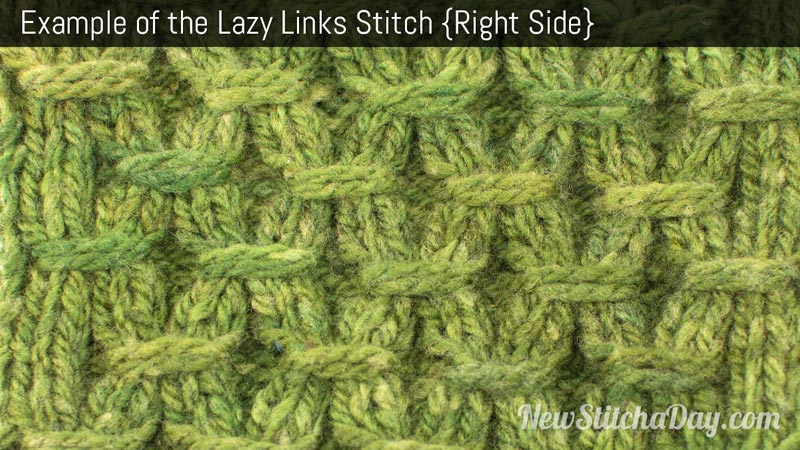 Example of the Lazy Links Stitch. (Right Side)