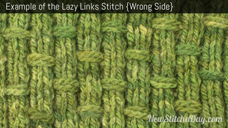 Example of the Lazy Links Stitch. (Wrong Side)