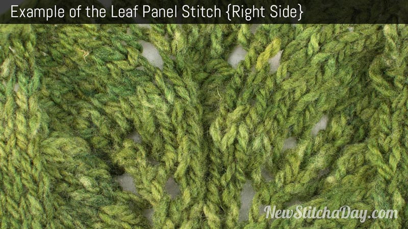 Example of the Leaf Panel Stitch. (Right Side)