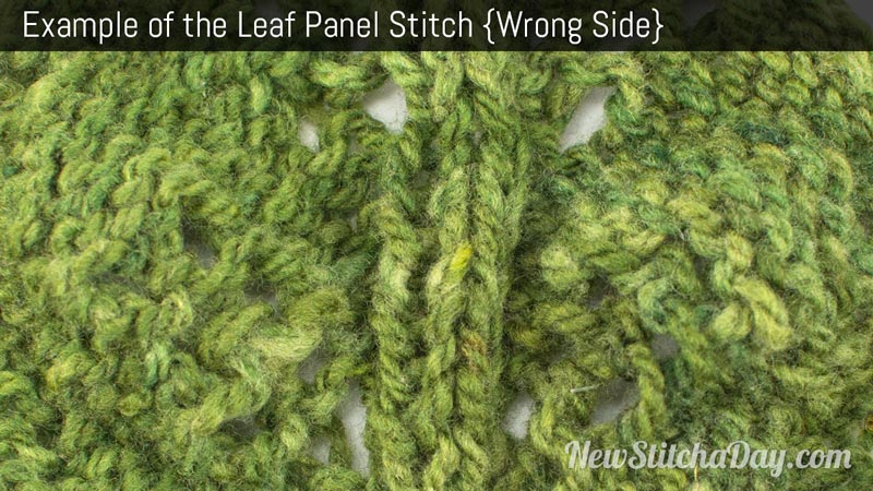 Example of the Leaf Panel Stitch. (Wrong Side)