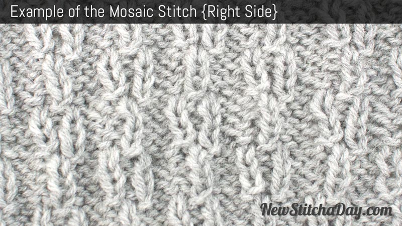 Example of the Mosaic Stitch. (Right Side)