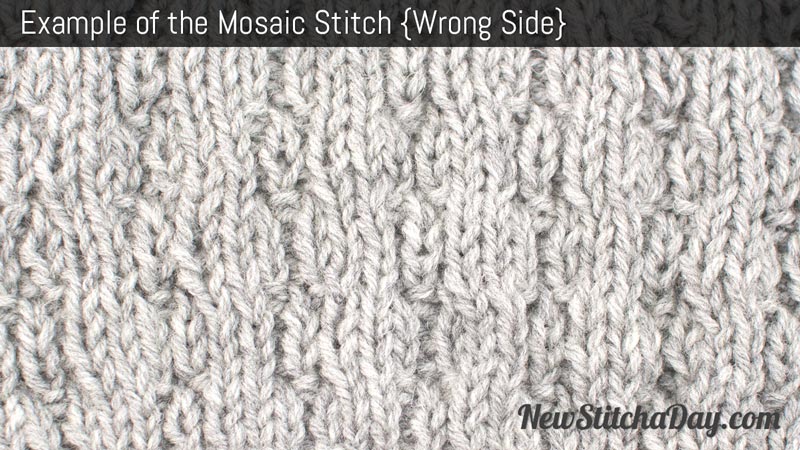Example of the Mosaic Stitch. (Wrong SIde)