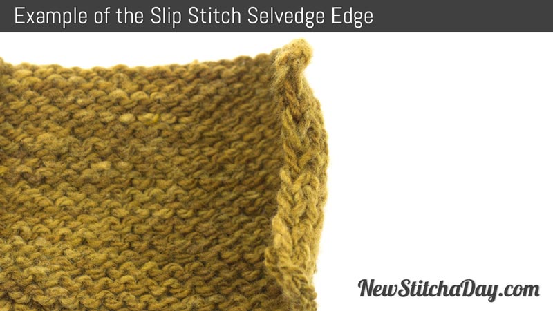 Example of the Slip Stitch Selvedge Edge Stitch