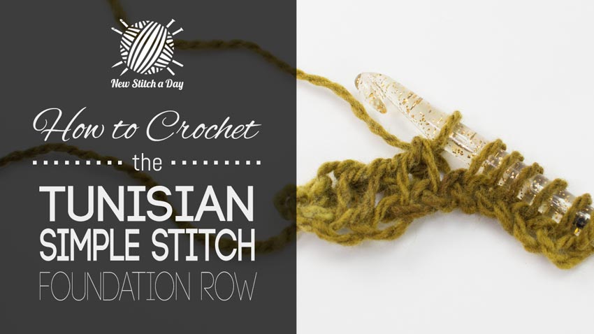 How to Crochet the Tunisian Simple Stitch Foundation Row