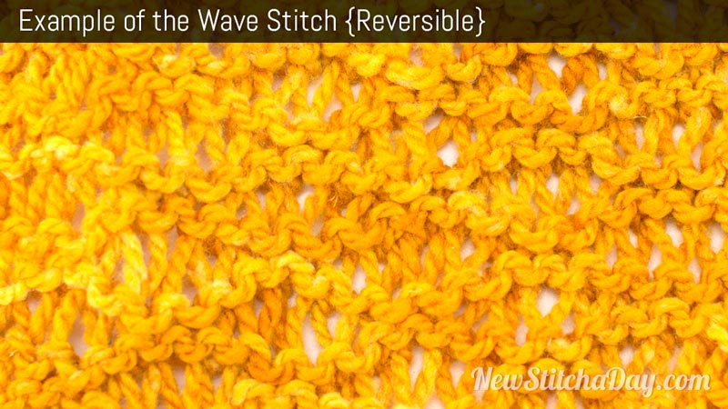 Example of the Wave Stitch. (Reversible)