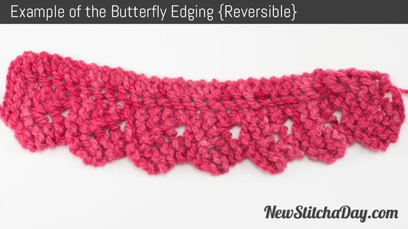 Example of the Butterfly Edging. (Reversible)