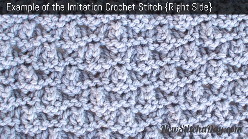Example of the Imitation Crochet Stitch. (Right Side)