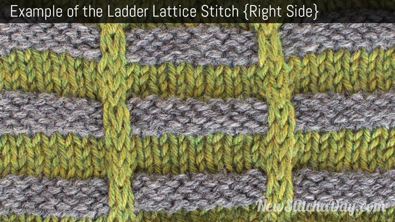 Example of the Ladder Lattice Stitch. (Right Side)