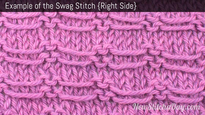 Example of the Swag Stitch. (Right Side)
