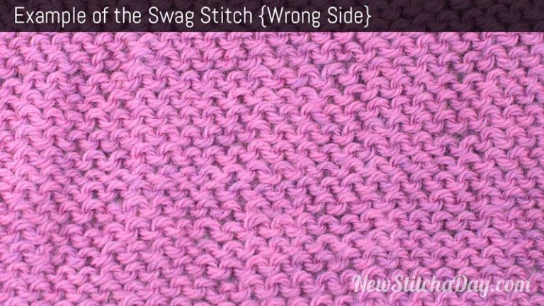 The Swag Stitch - Knitting Stitch Dictionary