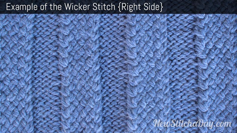 Example of the Wicker Stitch. (Right Side)