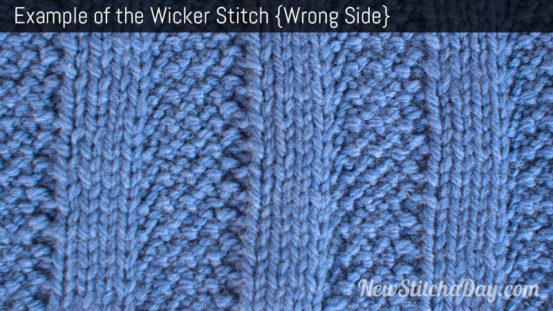 Example of the Wicker Stitch. (Wrong Side)