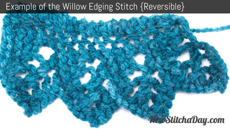 Example of the Willow Edging Stitch. (Reversible)