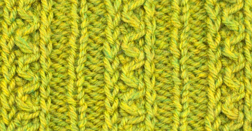 Example of the Floating Snake Cable Stitch