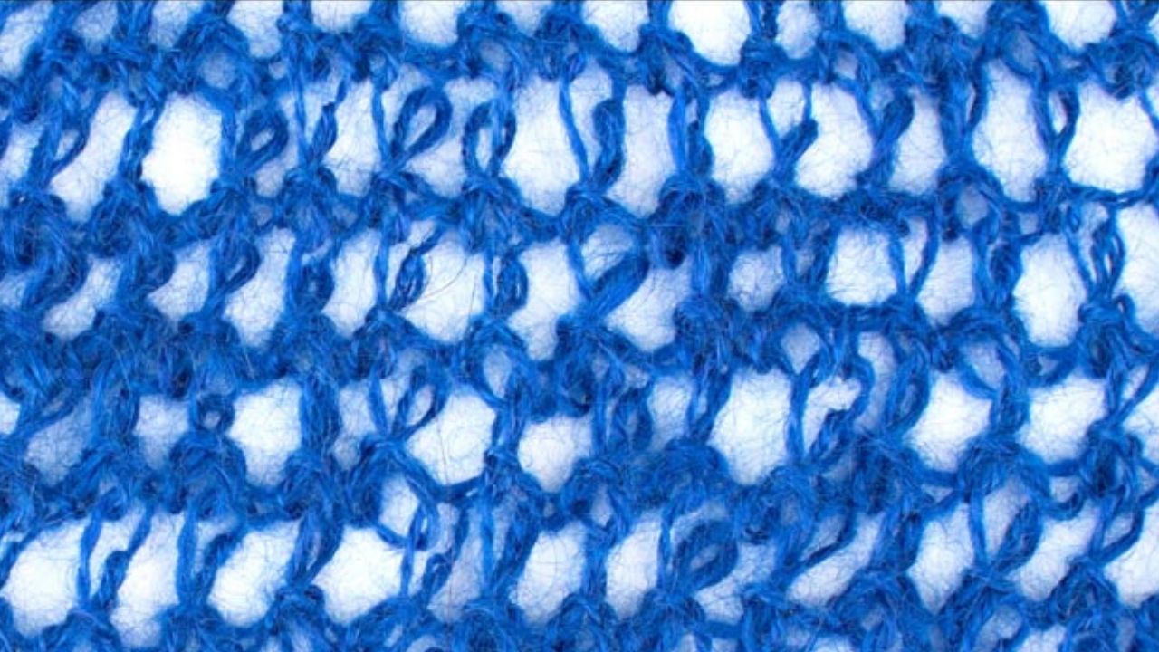 English Mesh Lace Stitch - Knitting Stitch Dictionary 