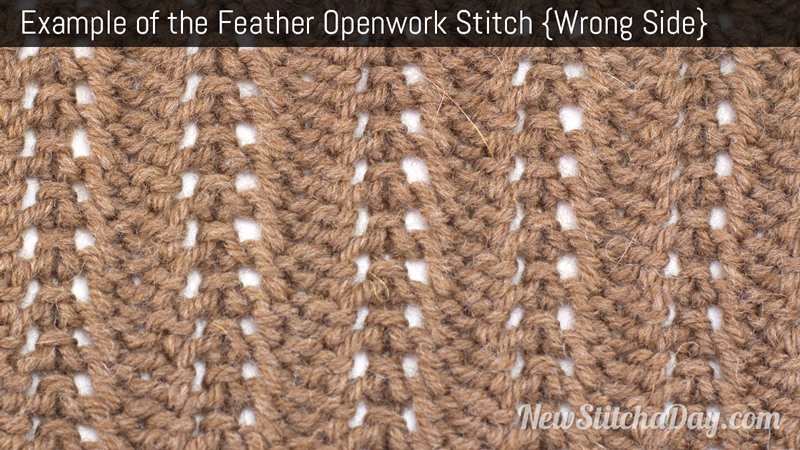 Example of the Feather Openwork Stitch. (Wrong Side)