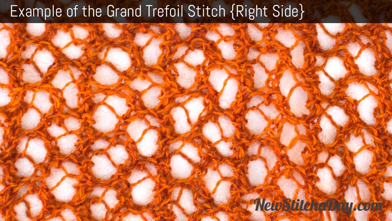 Example of the Grand Trefoil Stitch. (Right Side)